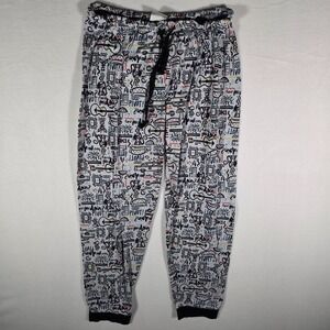 FRIENDS TV Show Doodle Jogger Sleep Pants M Medium Gray Pivot How You Doin